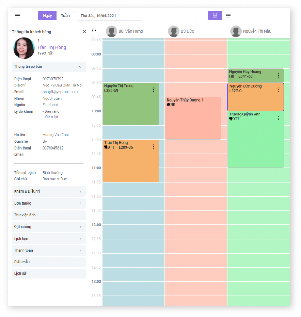 Lịch hẹn online giúp quản lý nha khoa 