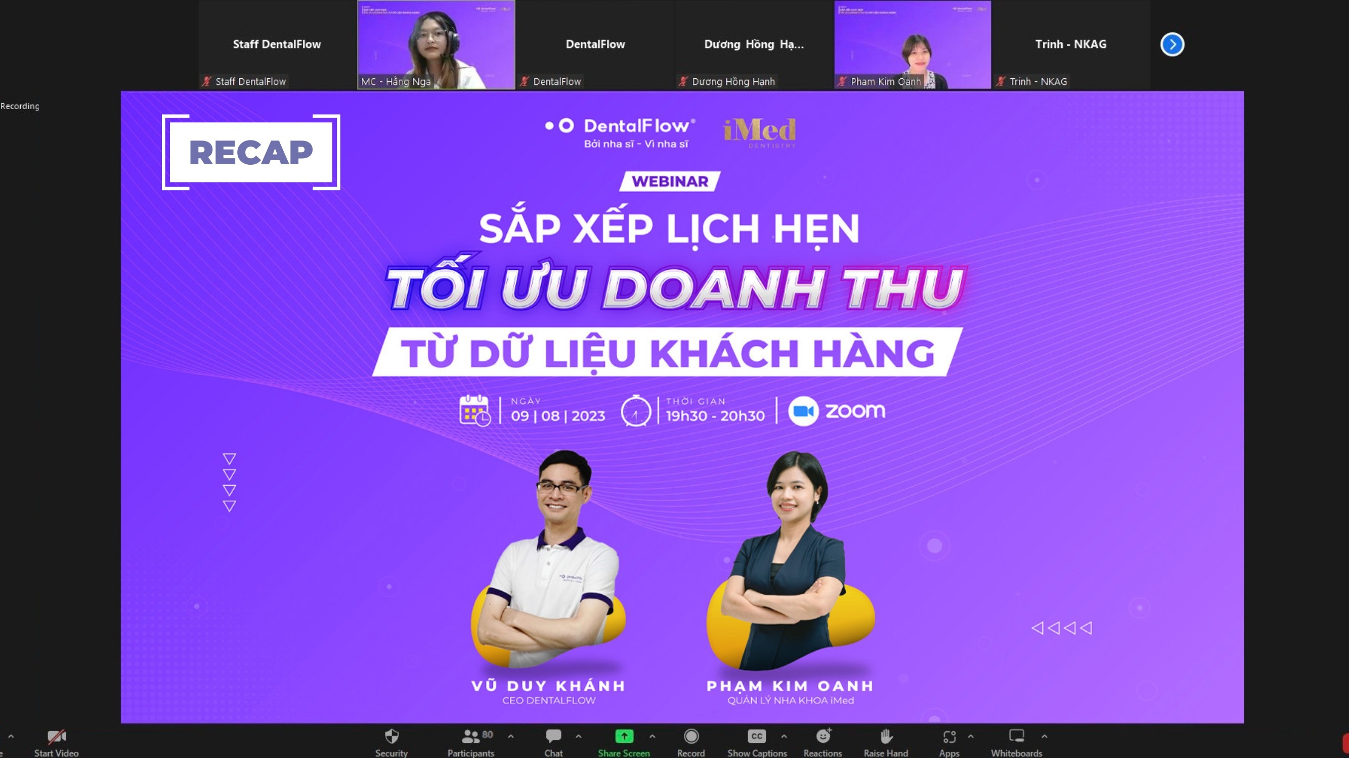 [RECAP] Webinar Tháng 8: “Sắp xếp lịch hẹn, tối ưu doanh thu từ dữ liệu khách hàng”