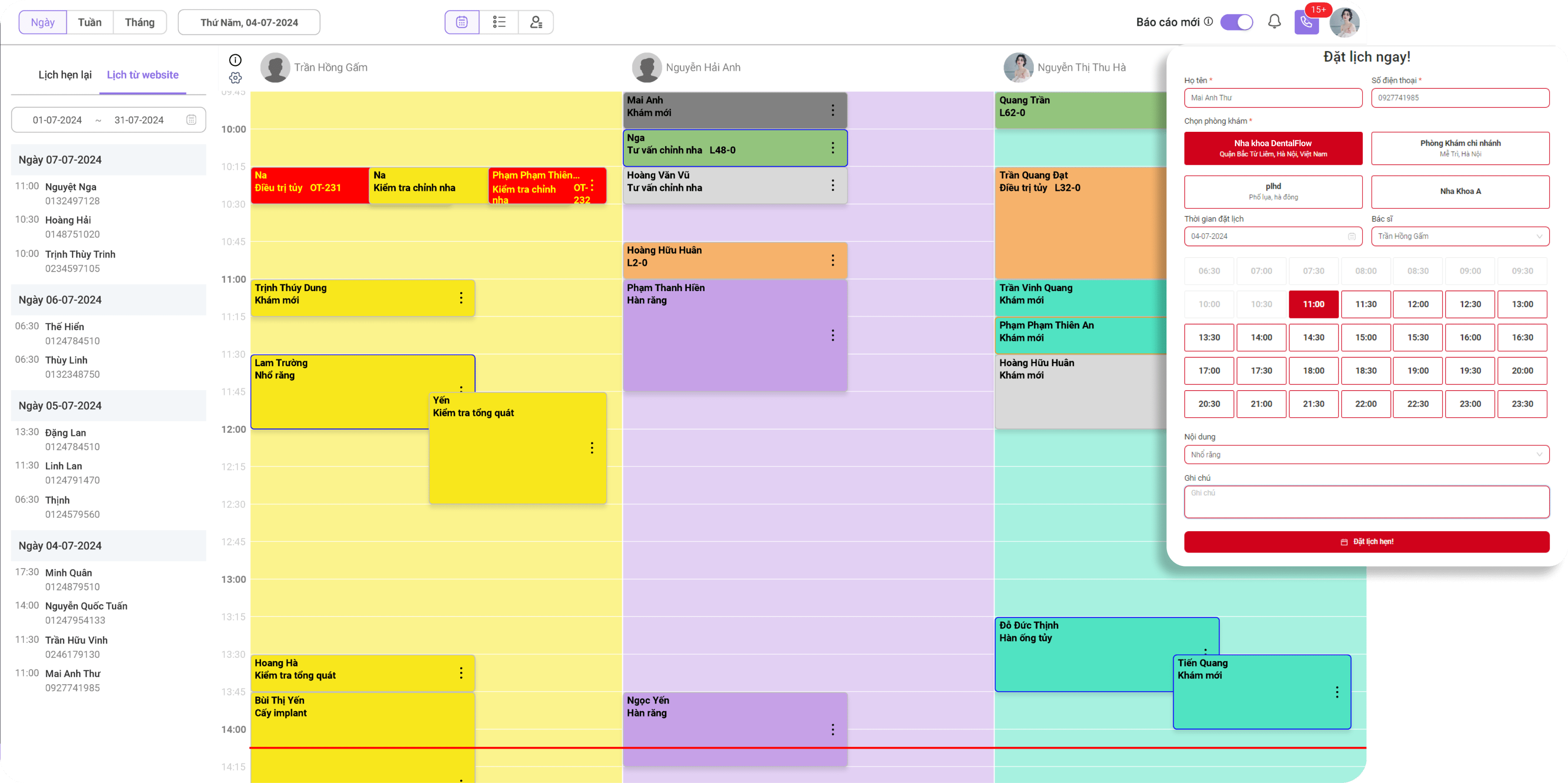 dental web booking