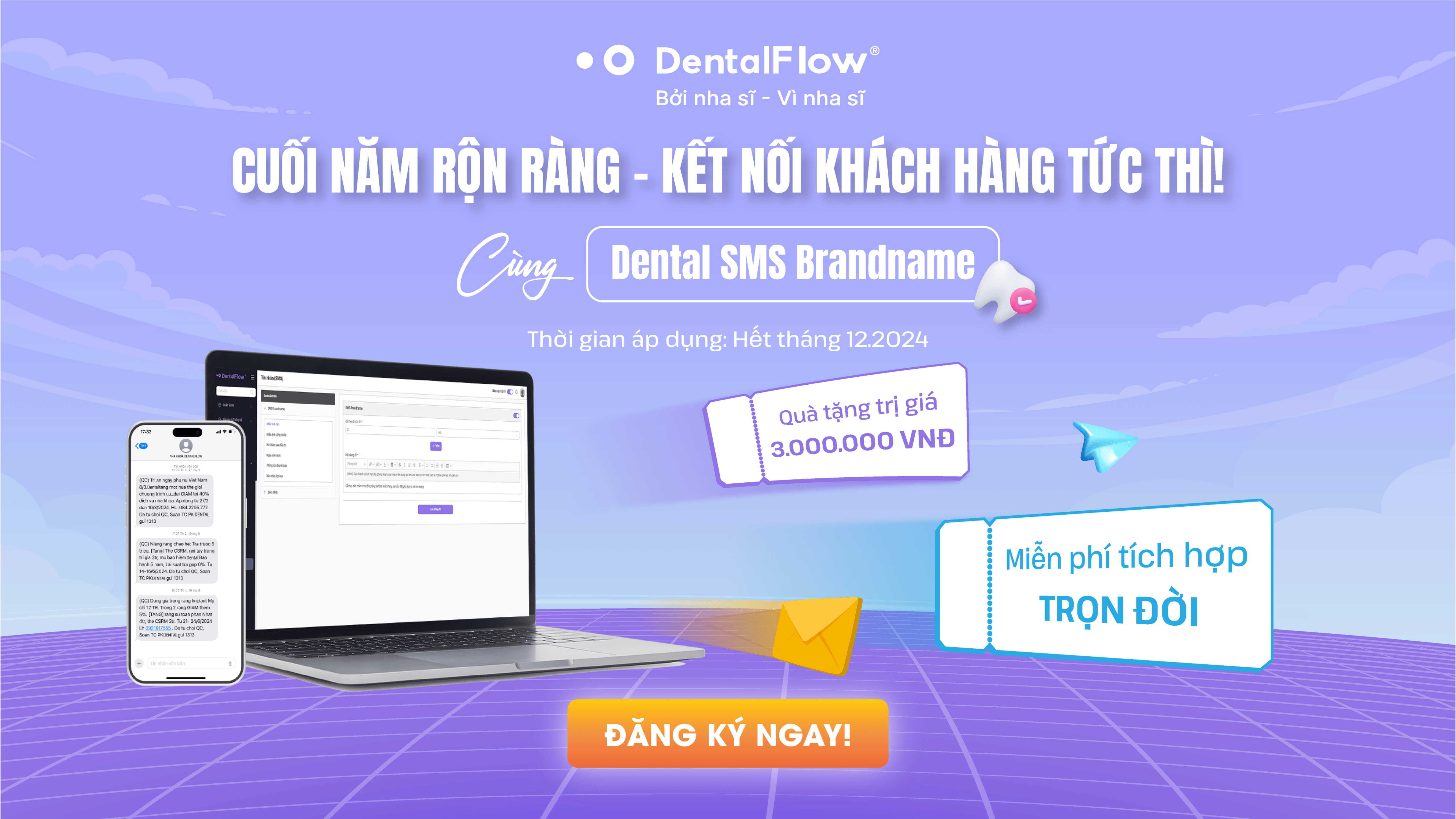 Kết nối khách hàng dịp cuối năm: Đơn giản, dễ sử dụng với Dental SMS Brandname