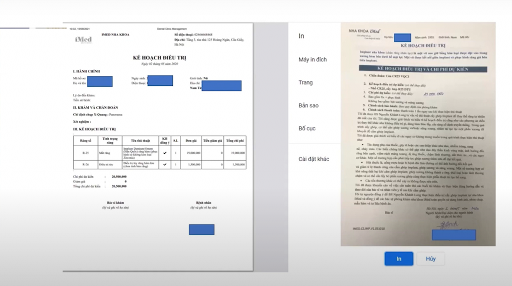 Consent Form trên phần mềm nha khoa