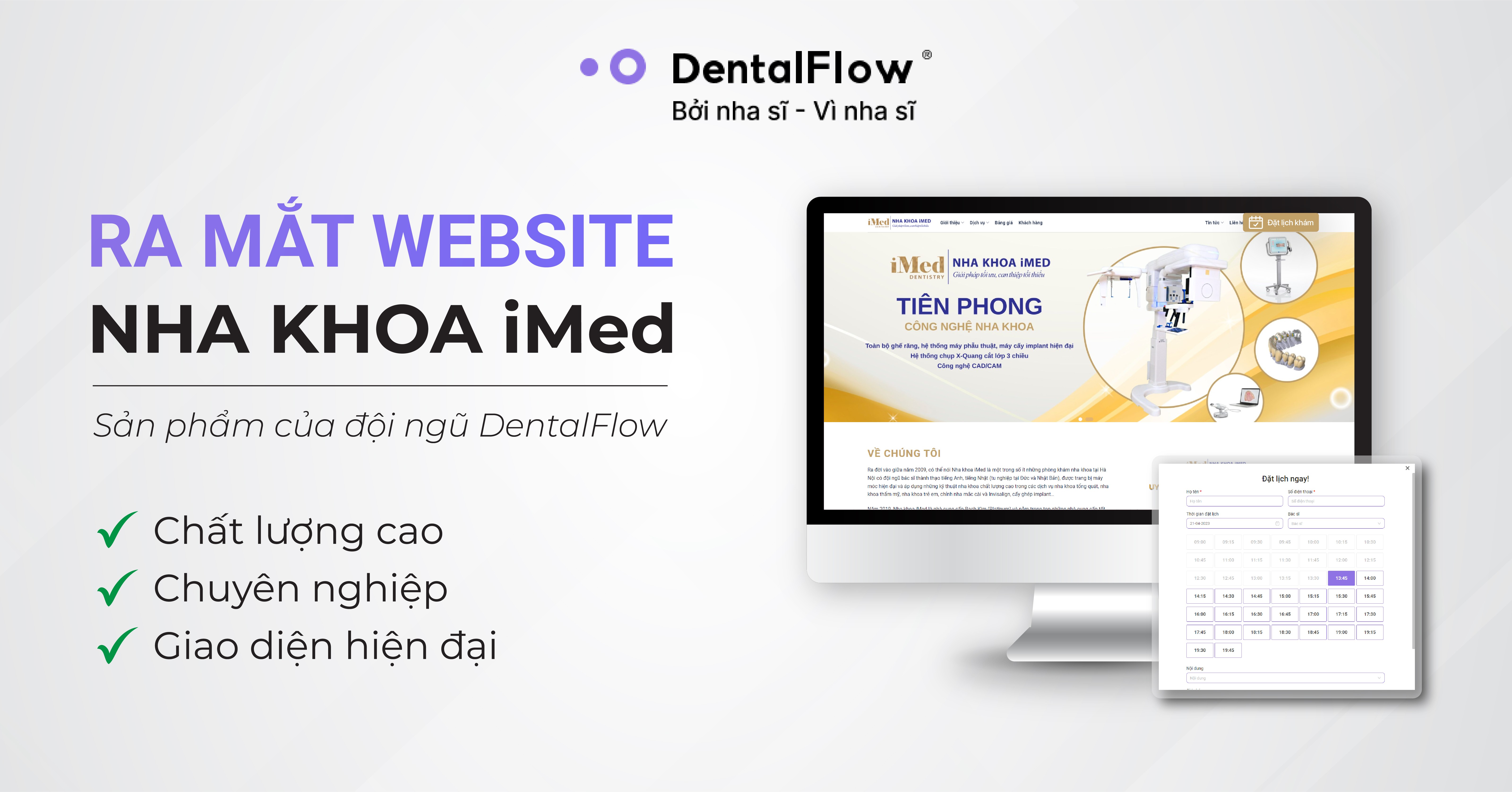 DentalFlow chính thức launching Website Nha khoa iMed